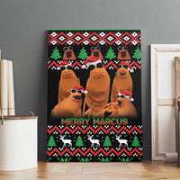 Marcus The Worm Christmas Canvas Wall Art Funny Gen Alpha Meme Slang - Wonder Print Shop