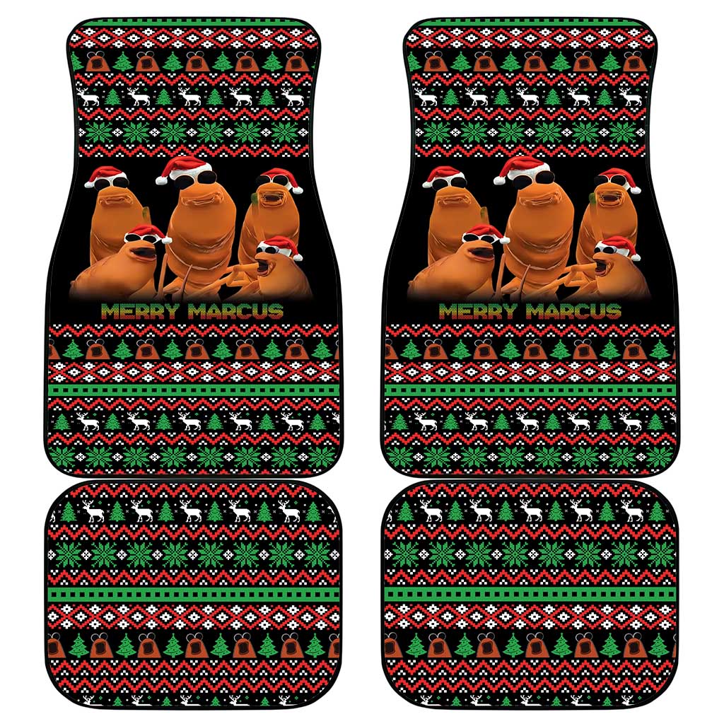 Marcus The Worm Christmas Car Mats Funny Gen Alpha Meme Slang - Wonder Print Shop