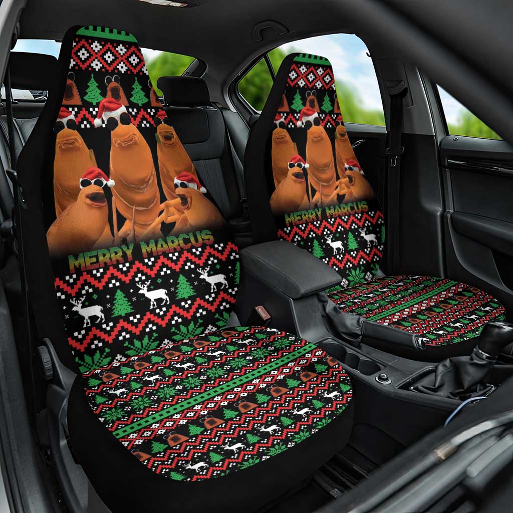 Marcus The Worm Christmas Car Seat Cover Funny Gen Alpha Meme Slang - Wonder Print Shop