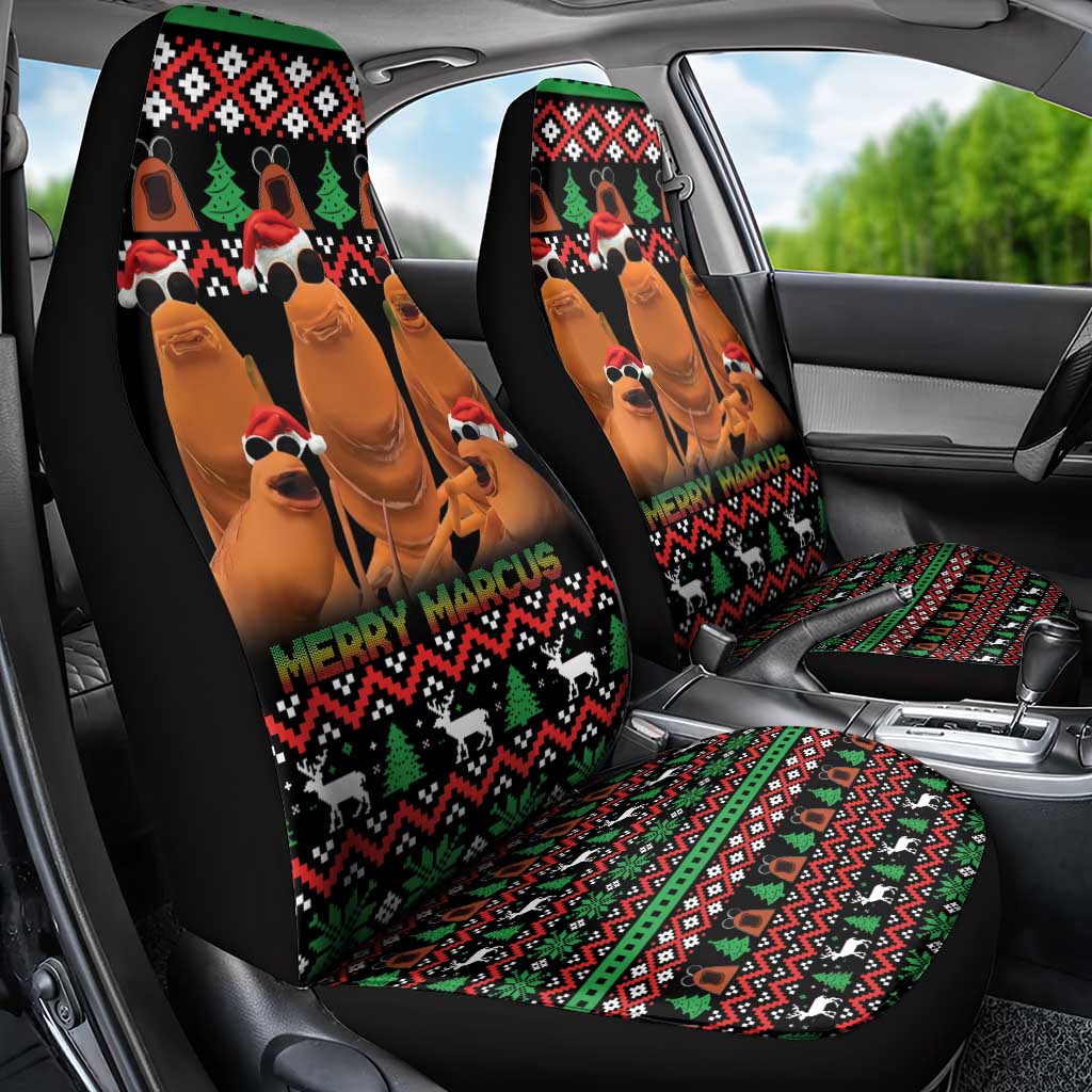 Marcus The Worm Christmas Car Seat Cover Funny Gen Alpha Meme Slang - Wonder Print Shop