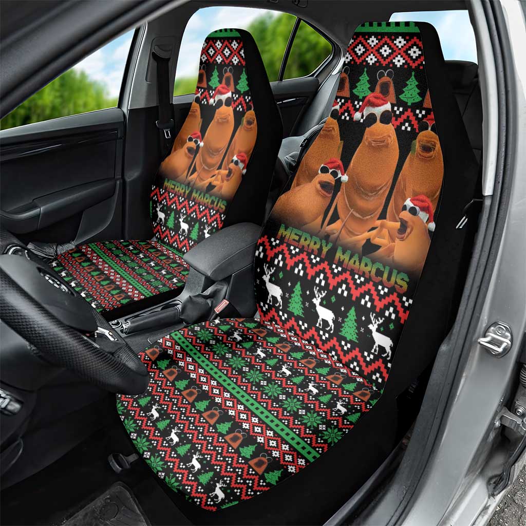 Marcus The Worm Christmas Car Seat Cover Funny Gen Alpha Meme Slang - Wonder Print Shop