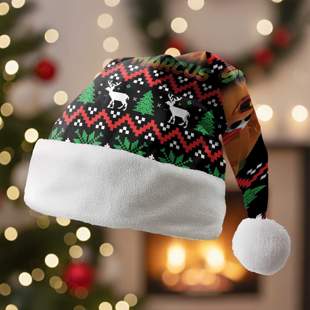 Marcus The Worm Christmas Santa Hat Funny Gen Alpha Meme Slang - Wonder Print Shop