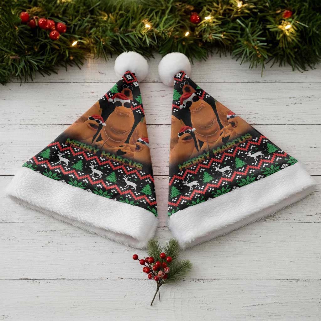 Marcus The Worm Christmas Santa Hat Funny Gen Alpha Meme Slang - Wonder Print Shop