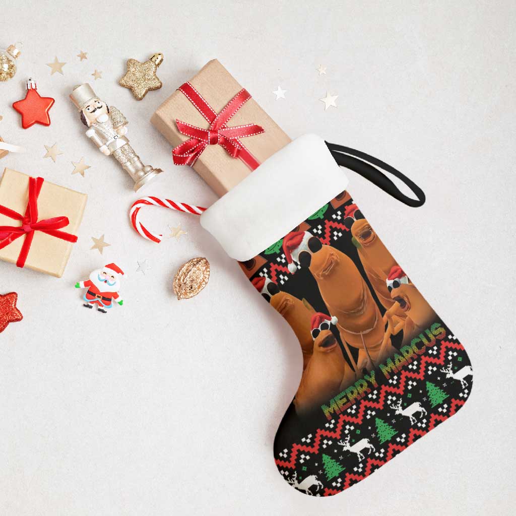 Marcus The Worm Christmas Stocking Funny Gen Alpha Meme Slang - Wonder Print Shop