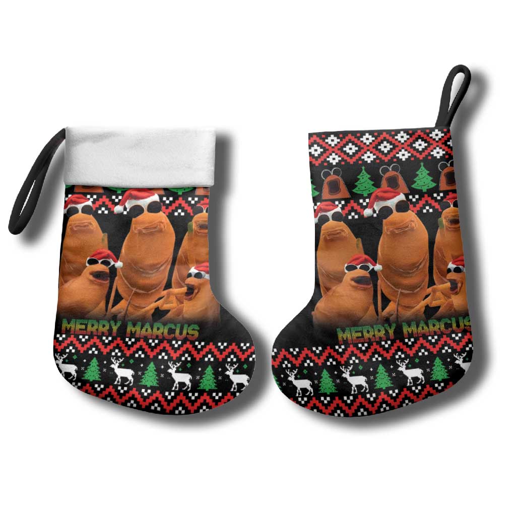 Marcus The Worm Christmas Stocking Funny Gen Alpha Meme Slang - Wonder Print Shop