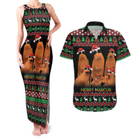 Marcus The Worm Christmas Couples Matching Tank Maxi Dress and Hawaiian Shirt Funny Gen Alpha Meme Slang - Wonder Print Shop