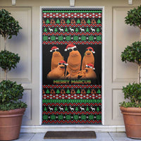 Marcus The Worm Christmas Door Cover Funny Gen Alpha Meme Slang - Wonder Print Shop