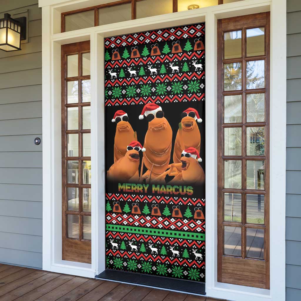 Marcus The Worm Christmas Door Cover Funny Gen Alpha Meme Slang - Wonder Print Shop