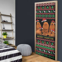 Marcus The Worm Christmas Door Cover Funny Gen Alpha Meme Slang - Wonder Print Shop