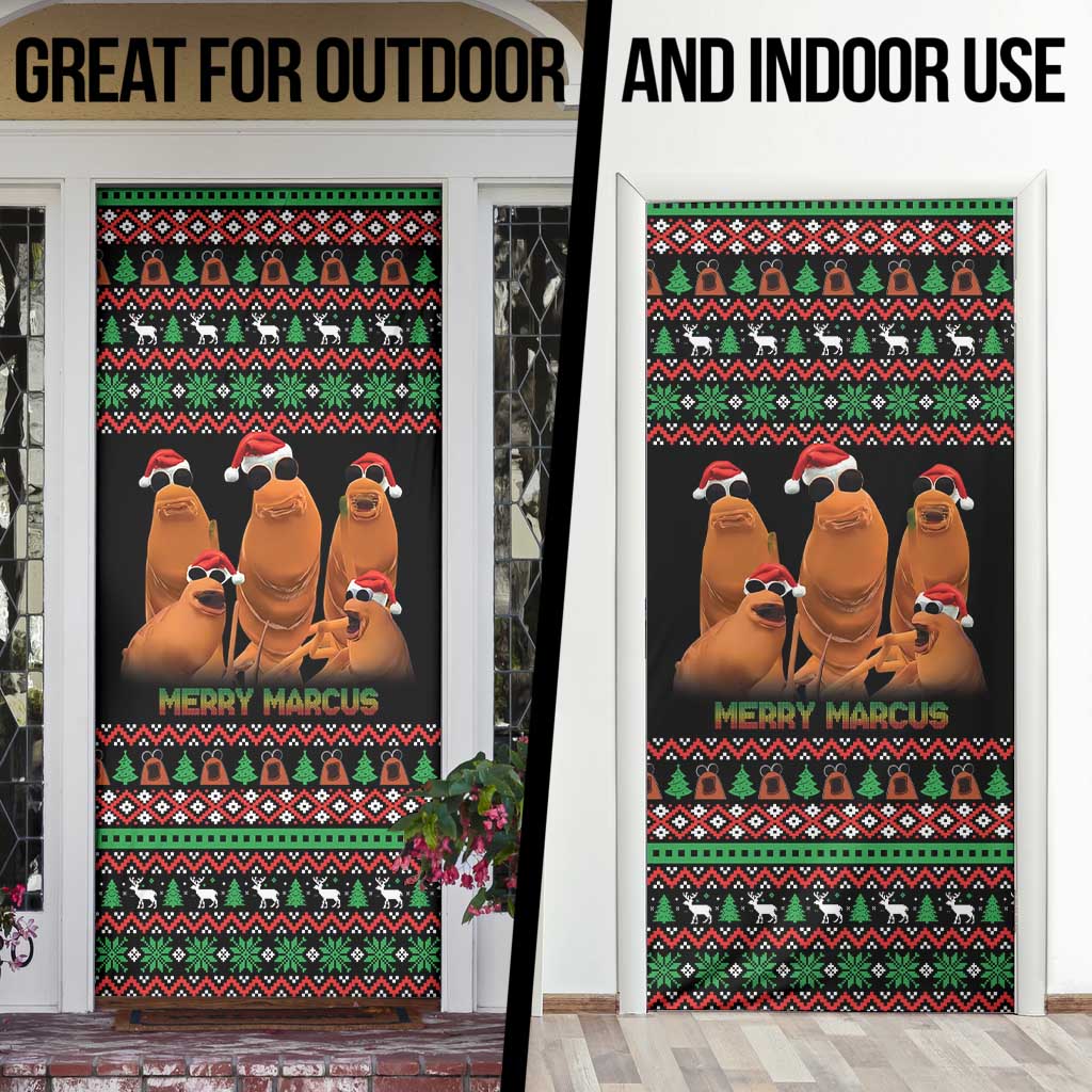 Marcus The Worm Christmas Door Cover Funny Gen Alpha Meme Slang - Wonder Print Shop