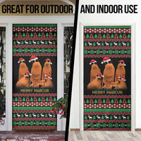 Marcus The Worm Christmas Door Cover Funny Gen Alpha Meme Slang - Wonder Print Shop