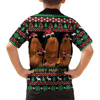 Marcus The Worm Christmas Family Matching Summer Maxi Dress and Hawaiian Shirt Funny Gen Alpha Meme Slang - Wonder Print Shop