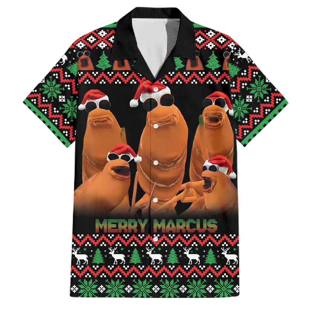 Marcus The Worm Christmas Family Matching Summer Maxi Dress and Hawaiian Shirt Funny Gen Alpha Meme Slang - Wonder Print Shop