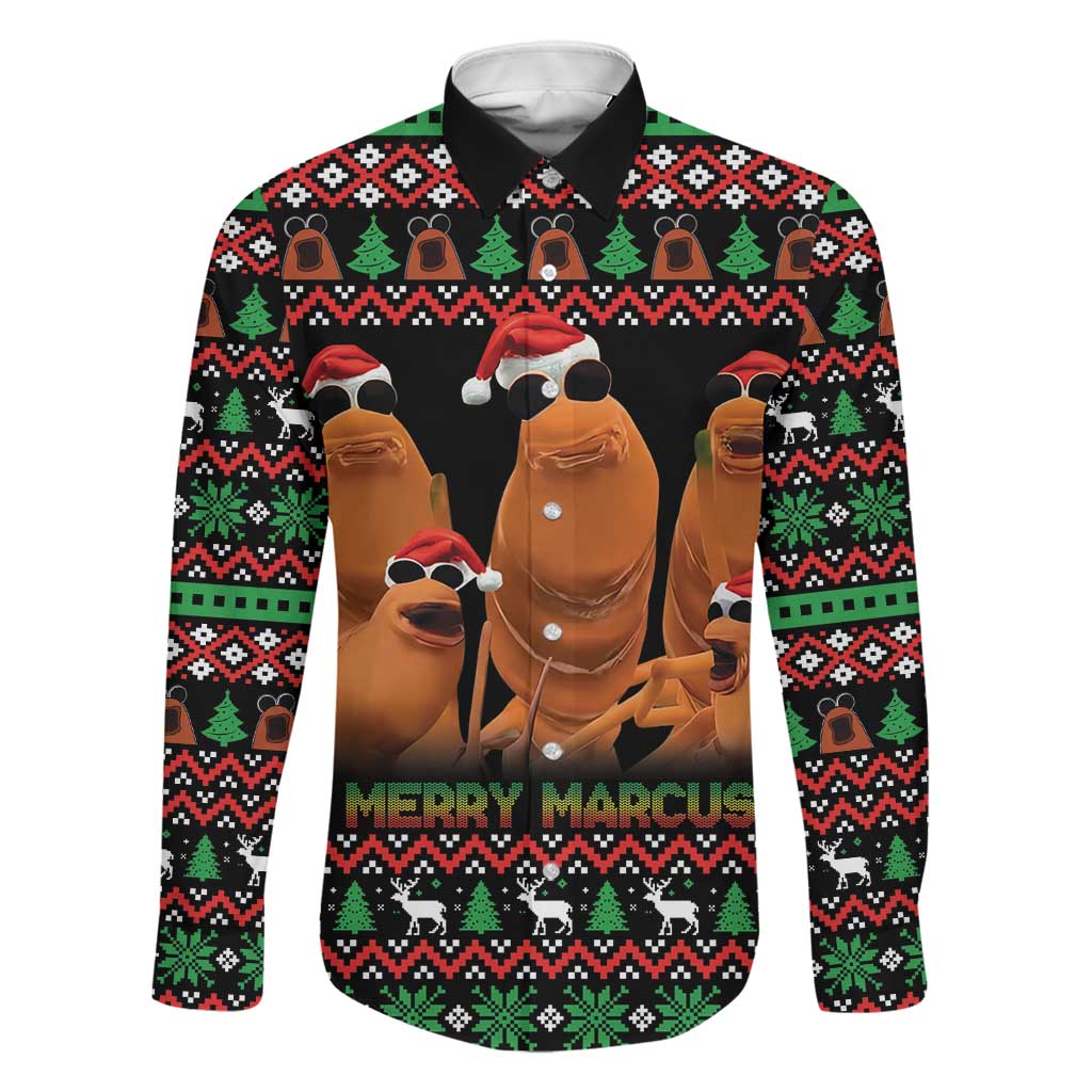 Marcus The Worm Christmas Family Matching Summer Maxi Dress and Hawaiian Shirt Funny Gen Alpha Meme Slang - Wonder Print Shop