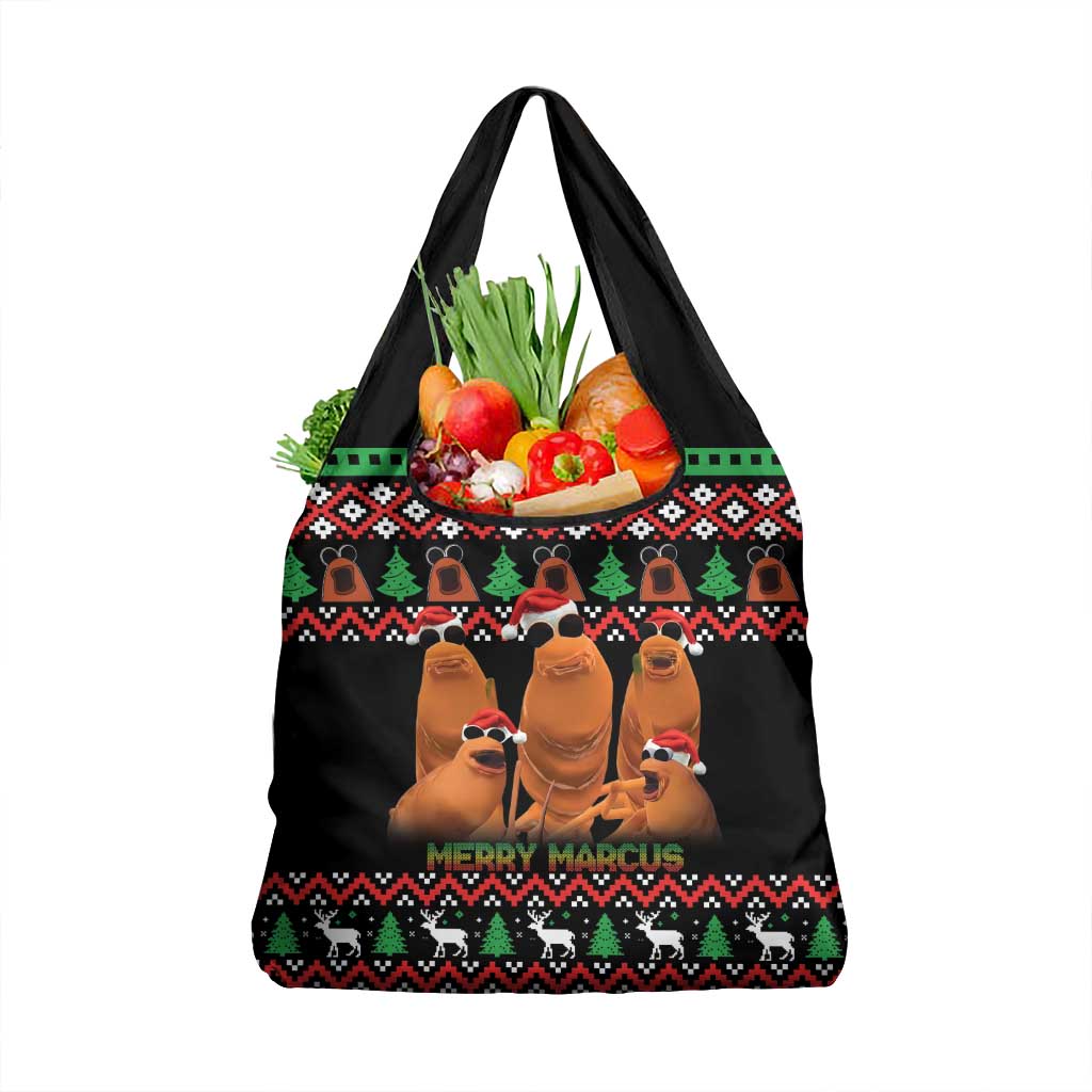 Marcus The Worm Christmas Grocery Bag Funny Gen Alpha Meme Slang - Wonder Print Shop