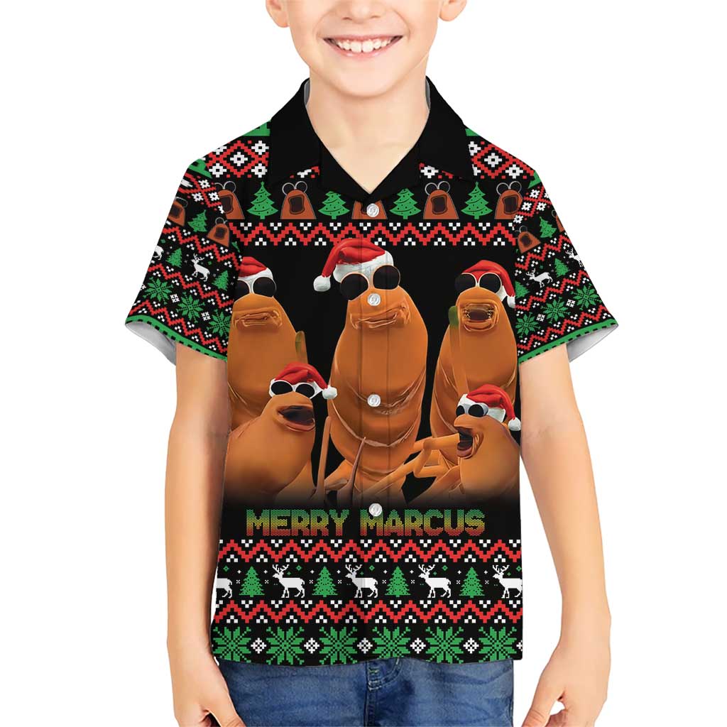 Marcus The Worm Christmas Hawaiian Shirt Funny Gen Alpha Meme Slang - Wonder Print Shop