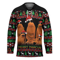Marcus The Worm Christmas Hockey Jersey Funny Gen Alpha Meme Slang - Wonder Print Shop
