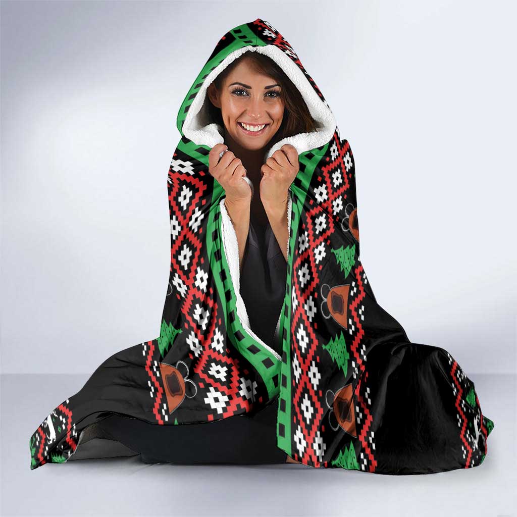 Marcus The Worm Christmas Hooded Blanket Funny Gen Alpha Meme Slang - Wonder Print Shop