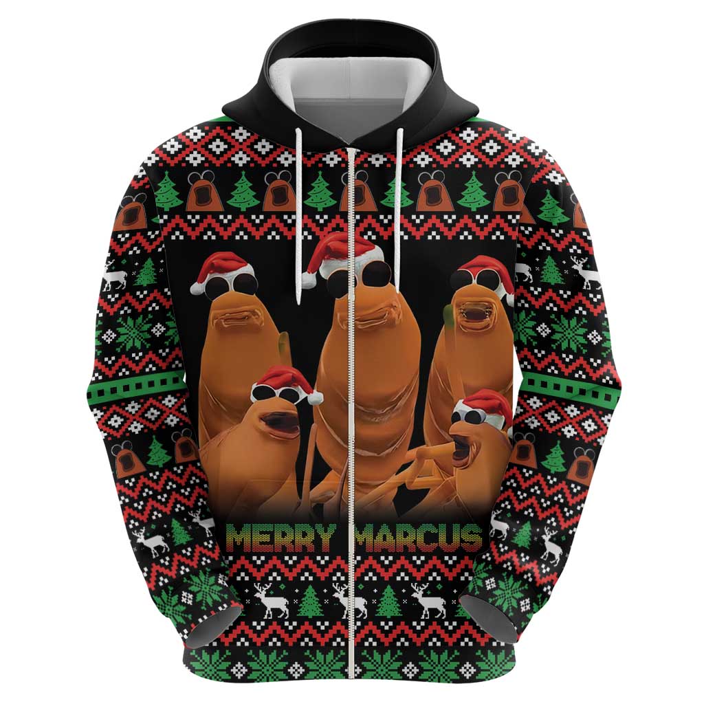 Marcus The Worm Christmas Hoodie Funny Gen Alpha Meme Slang - Wonder Print Shop