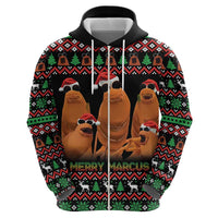 Marcus The Worm Christmas Hoodie Funny Gen Alpha Meme Slang - Wonder Print Shop