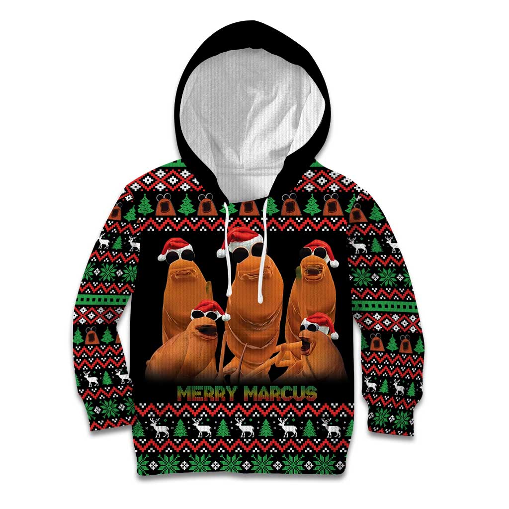 Marcus The Worm Christmas Kid Hoodie Funny Gen Alpha Meme Slang - Wonder Print Shop