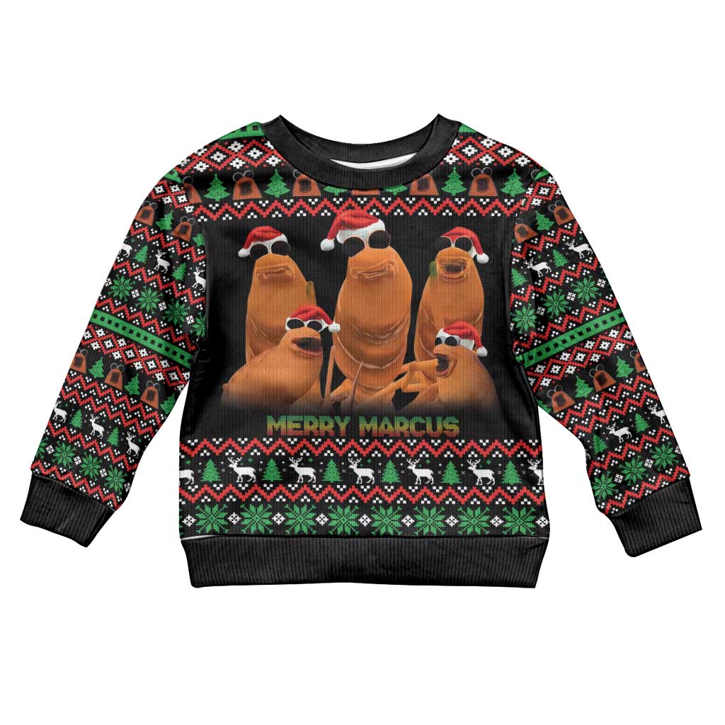 Marcus The Worm Christmas Kid Ugly Christmas Sweater Funny Gen Alpha Meme Slang - Wonder Print Shop