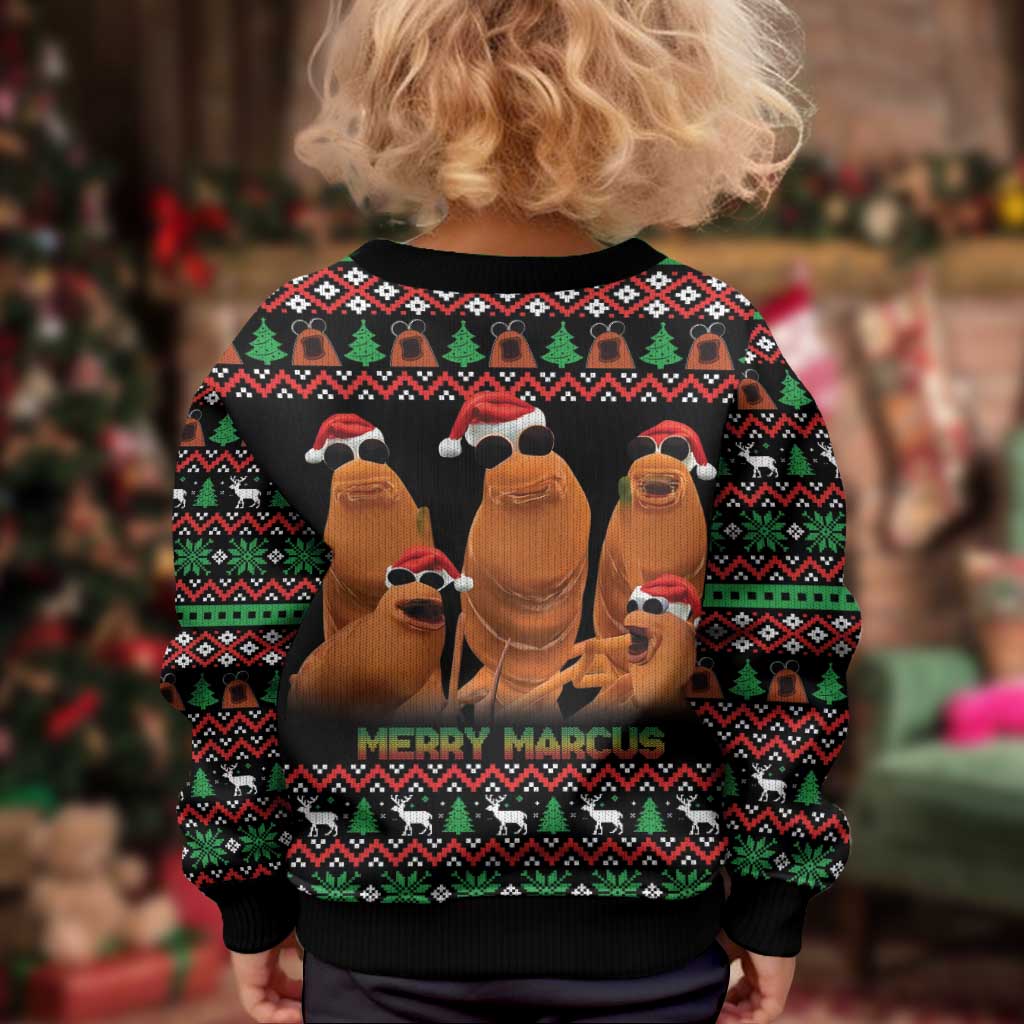 Marcus The Worm Christmas Kid Ugly Christmas Sweater Funny Gen Alpha Meme Slang - Wonder Print Shop