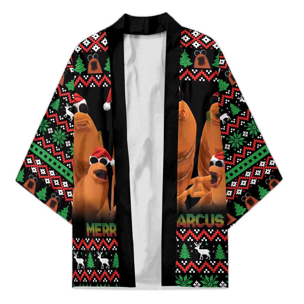 Marcus The Worm Christmas Kimono Funny Gen Alpha Meme Slang - Wonder Print Shop