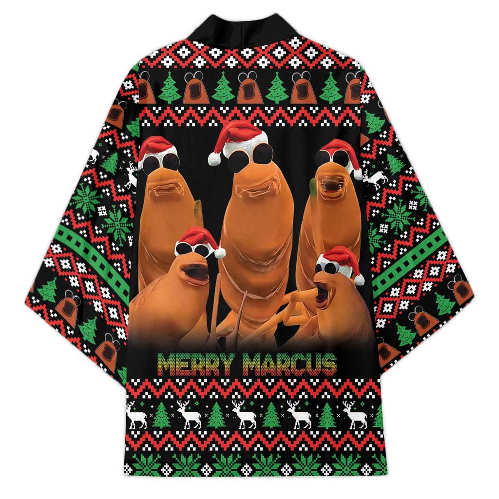 Marcus The Worm Christmas Kimono Funny Gen Alpha Meme Slang - Wonder Print Shop