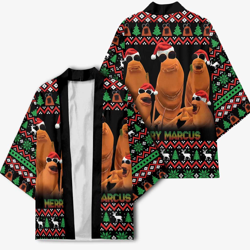 Marcus The Worm Christmas Kimono Funny Gen Alpha Meme Slang - Wonder Print Shop