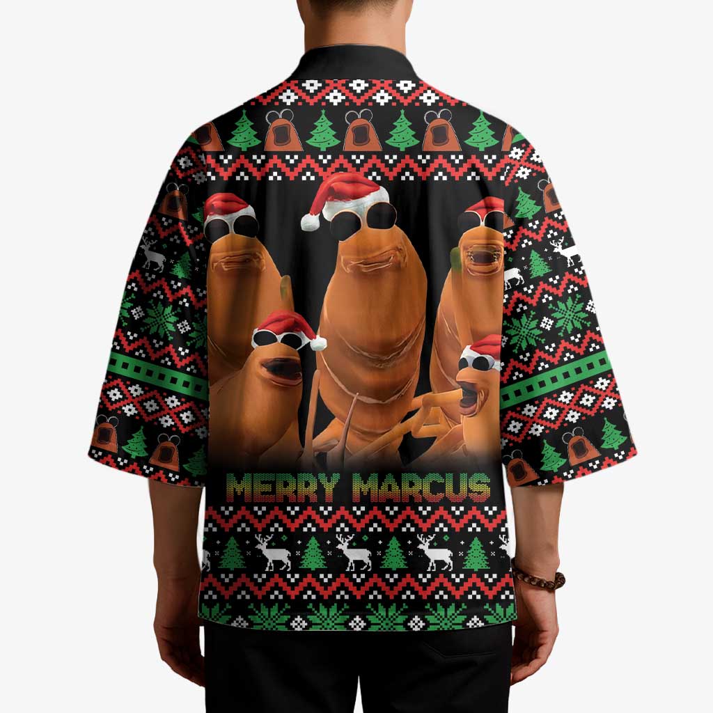 Marcus The Worm Christmas Kimono Funny Gen Alpha Meme Slang - Wonder Print Shop