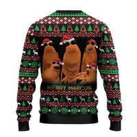 Marcus The Worm Christmas Ugly Christmas Sweater Funny Gen Alpha Meme Slang - Wonder Print Shop