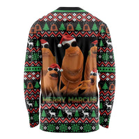 Marcus The Worm Christmas Long Sleeve Shirt Funny Gen Alpha Meme Slang - Wonder Print Shop