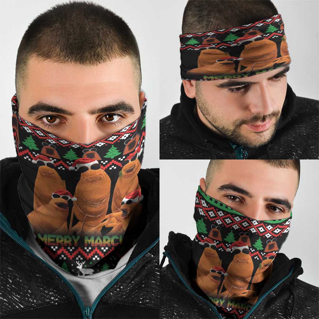 Marcus The Worm Christmas Neck Gaiter Funny Gen Alpha Meme Slang - Wonder Print Shop