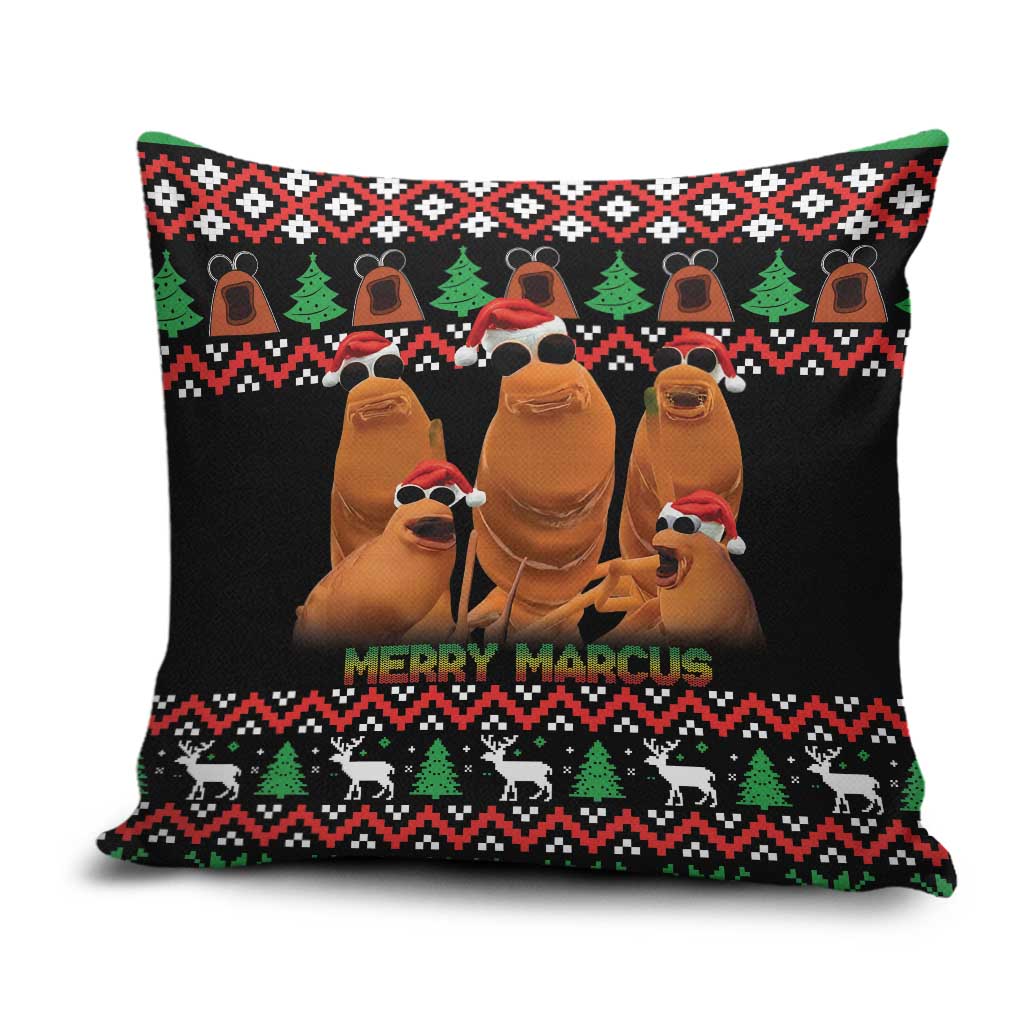 Marcus The Worm Christmas Pillow Cover Funny Gen Alpha Meme Slang - Wonder Print Shop