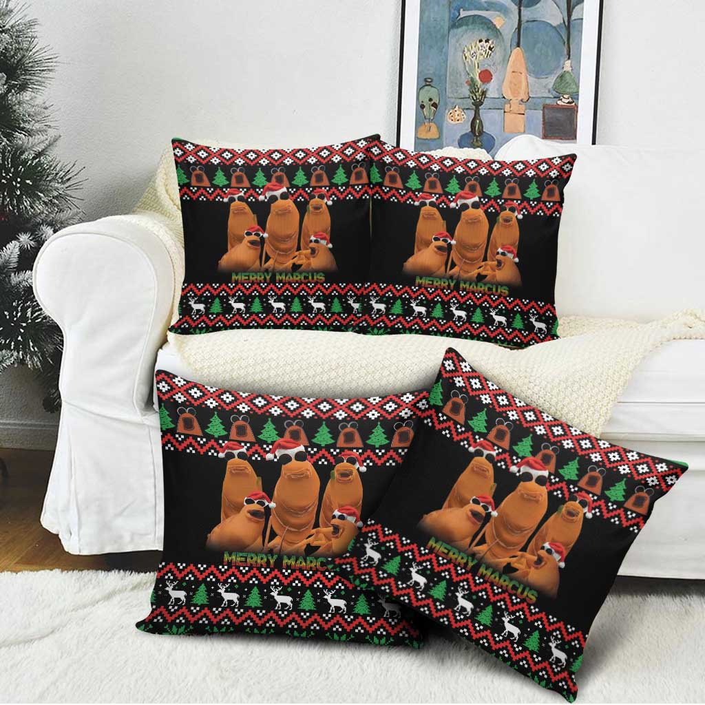 Marcus The Worm Christmas Pillow Cover Funny Gen Alpha Meme Slang - Wonder Print Shop