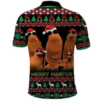 Marcus The Worm Christmas Polo Shirt Funny Gen Alpha Meme Slang - Wonder Print Shop