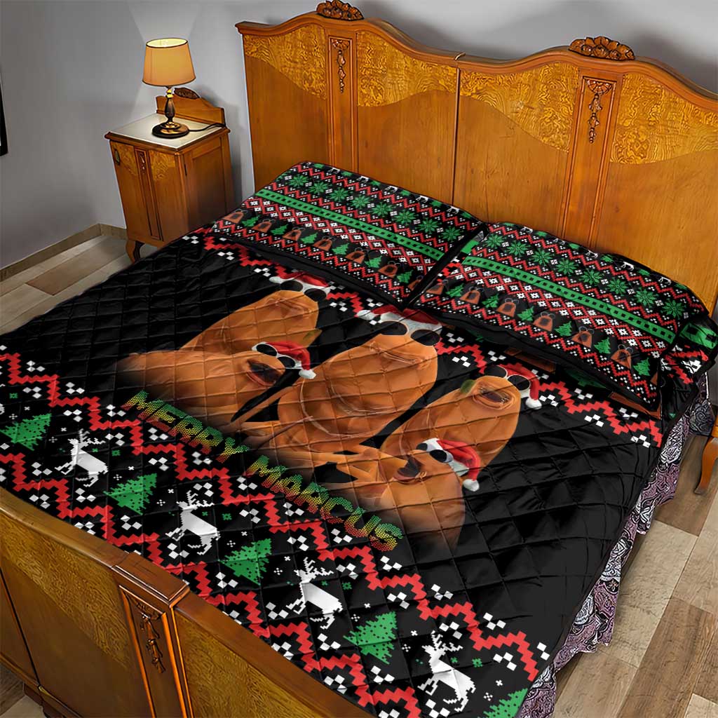 Marcus The Worm Christmas Quilt Bed Set Funny Gen Alpha Meme Slang - Wonder Print Shop