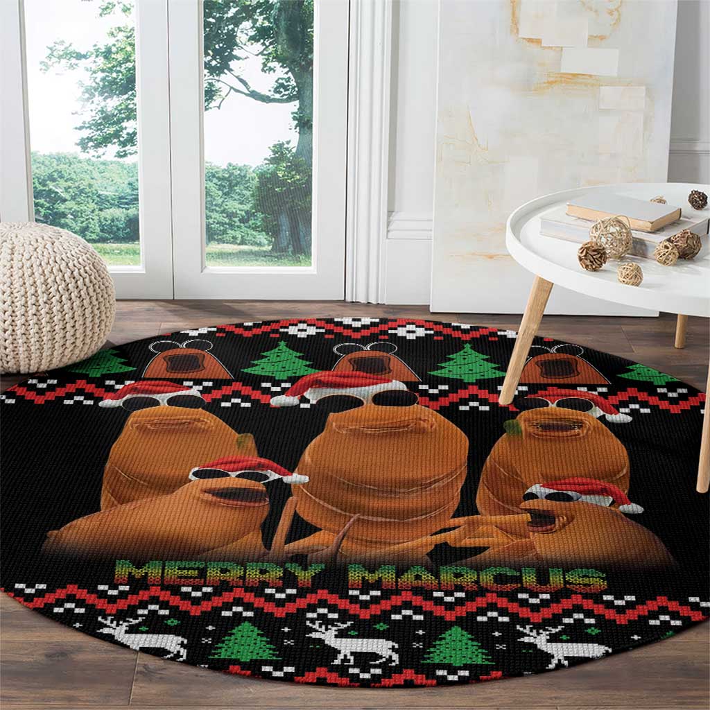 Marcus The Worm Christmas Round Carpet Funny Gen Alpha Meme Slang - Wonder Print Shop