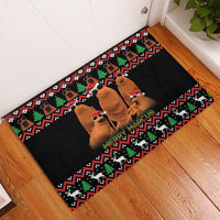 Marcus The Worm Christmas Rubber Doormat Funny Gen Alpha Meme Slang - Wonder Print Shop