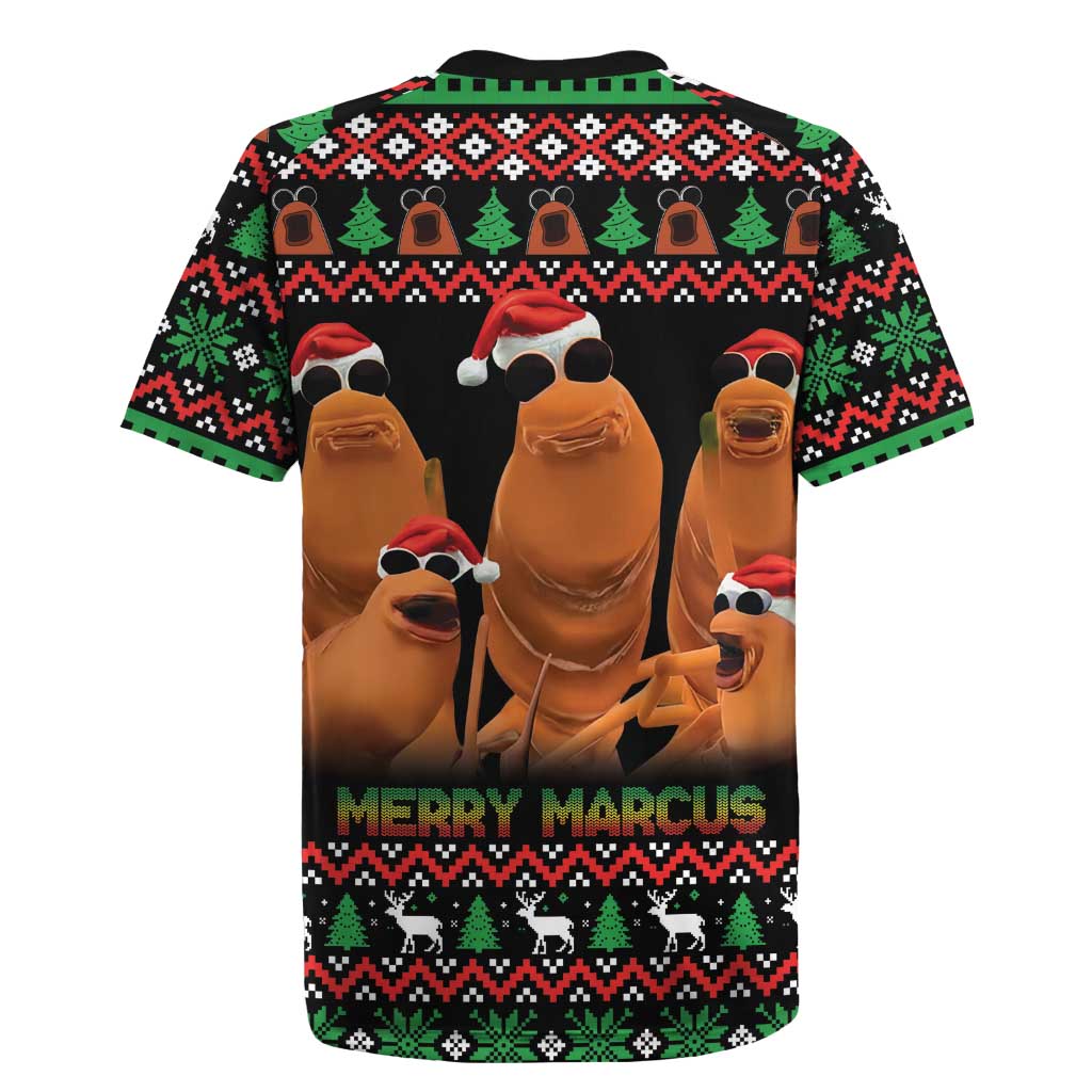Marcus The Worm Christmas Rugby Jersey Funny Gen Alpha Meme Slang - Wonder Print Shop