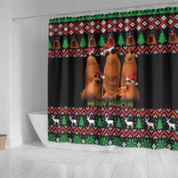 Marcus The Worm Christmas Shower Curtain Funny Gen Alpha Meme Slang - Wonder Print Shop