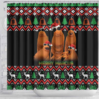 Marcus The Worm Christmas Shower Curtain Funny Gen Alpha Meme Slang - Wonder Print Shop