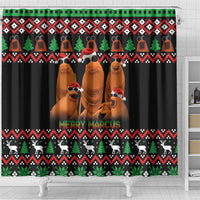 Marcus The Worm Christmas Shower Curtain Funny Gen Alpha Meme Slang - Wonder Print Shop