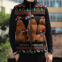 Marcus The Worm Christmas Sleeveless Puffer Jacket Funny Gen Alpha Meme Slang - Wonder Print Shop