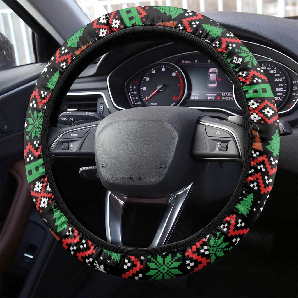Marcus The Worm Christmas Steering Wheel Cover Funny Gen Alpha Meme Slang - Wonder Print Shop