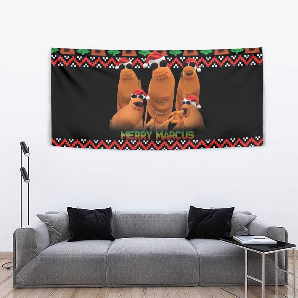 Marcus The Worm Christmas Tapestry Funny Gen Alpha Meme Slang - Wonder Print Shop