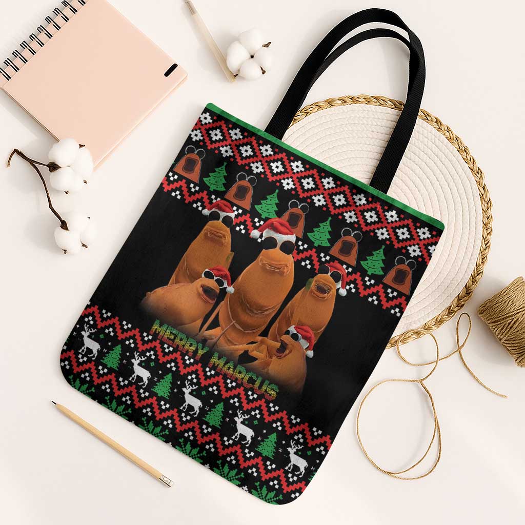 Marcus The Worm Christmas Tote Bag Funny Gen Alpha Meme Slang - Wonder Print Shop