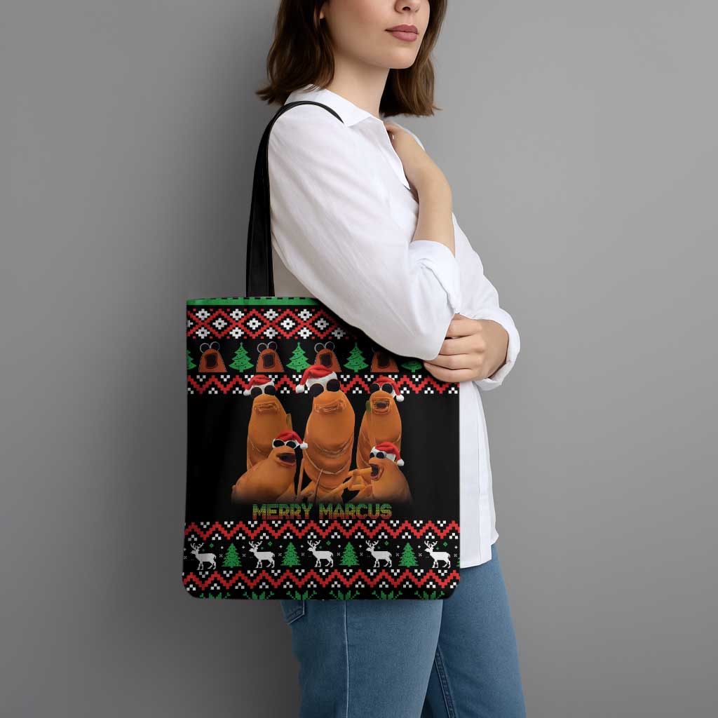 Marcus The Worm Christmas Tote Bag Funny Gen Alpha Meme Slang - Wonder Print Shop