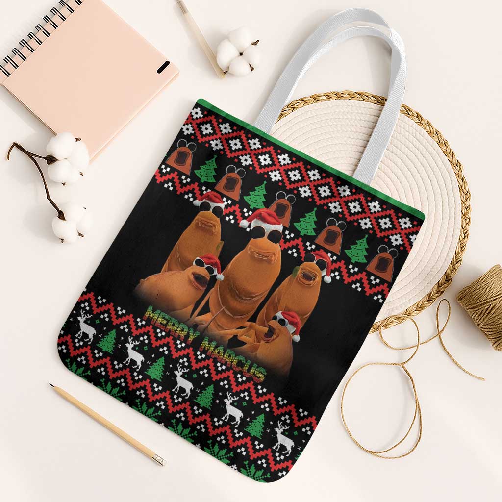 Marcus The Worm Christmas Tote Bag Funny Gen Alpha Meme Slang - Wonder Print Shop